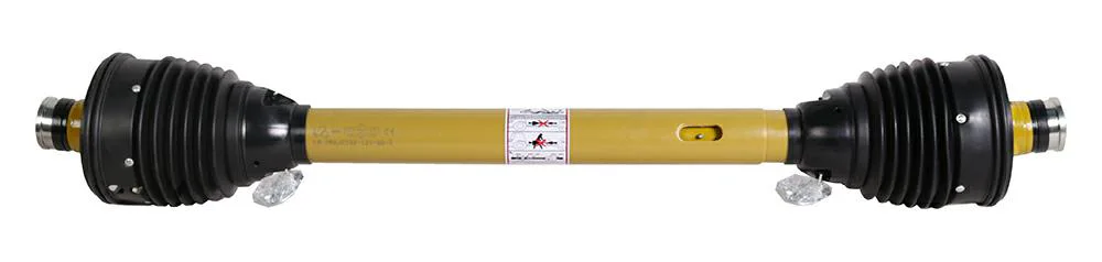 Wał PTO cytrynowy — 27 × 94 / 32 × 76 mm, L=1610 mm, szerokokątny